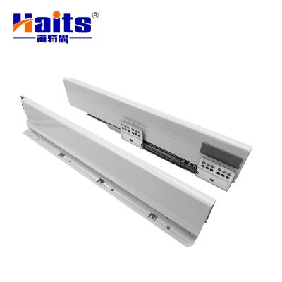 China Wholesale Cabinet White Color Soft Narrow Height 90mm Box Metabl Drawer Box Slide Set for sale