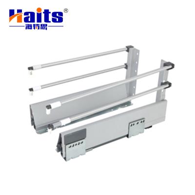 China Luxury Full Extension Furniture Metal Hardware Box Slide Height 160mm Soft Narrow Heavy Duty Drawer Channel for sale