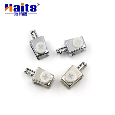 China Stainless Steel Glass Clamp Home Accessories Hardware Flange Hinge Glass Shelf Support Pins Furniture Fittings for sale