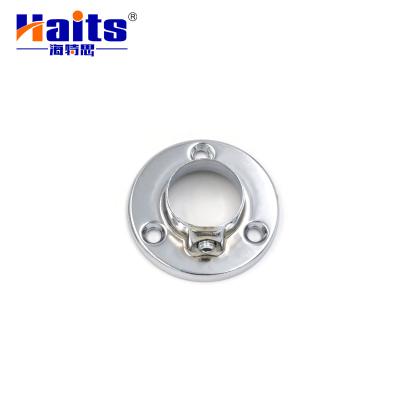 China Traditional Oval Shape Tube Support Chrome Plating Closet Rod Wardrobe Tube Clamp for sale