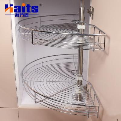 China Sustainable Stackable Kitchen Drain Basket Cabinet Organizer Kitchen Corner Cabinet Basket Pull Out Basket for sale