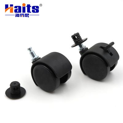 China Modern Furniture Hardware Office Caster 40/50mm Diameter Swivel Threadstem Without Brake Casters For Furniture for sale