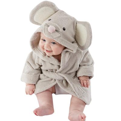 China BABY CUTE ANIMAL TOWEL DESIGN Anti-static ELEPHANT BATHROBE COMFORTABLE FOR BABY TO KEEP WARM for sale