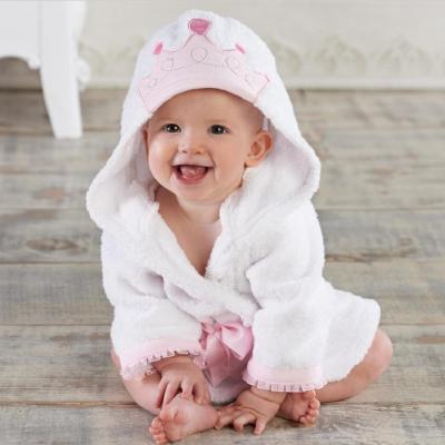 China Wholesale Breathable Cute Baby Bathrobe Cotton Hooded Towel for sale