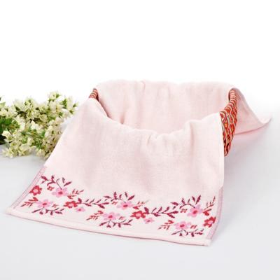 China Good Quality Disposable Cotton Terry With Exquisite Pattern Face Towel for sale