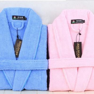 China Women's breathable bathrobe with high quality cotton terry fabric for sale