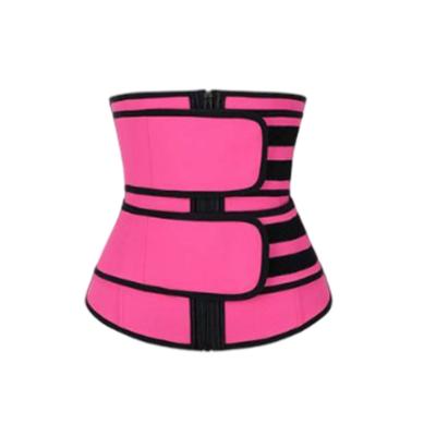 China Antibacterial Women Double Layer Waist Trainer Custom Waist Trainer Sweat Belt Plus Size for sale