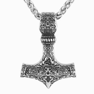 China Viking Thor Mjolnir Hammer Necklace Viking Steel Viking Jewelrox Viking Jewelry Stainless for sale