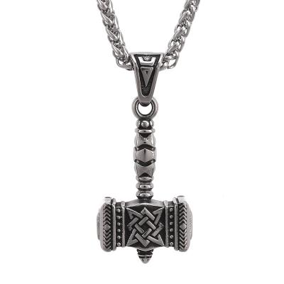 China Viking Thor Mjolnir Hammer Necklace Viking Steel Viking Jewelrox Viking Jewelry Stainless for sale