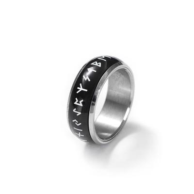 China Stainless Steel Viking Rune Ring Viking Ring from Viking Jewelrox Viking Jewelry Rotating for sale