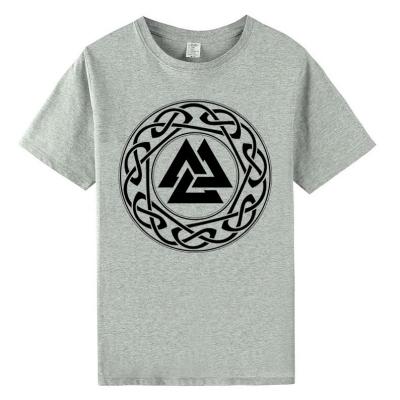 China Anti-wrinkle Jewelrox T-shirt Viking Valknut Organic T-shirts 210G 100% Cotton Viking Men T-shirt for sale