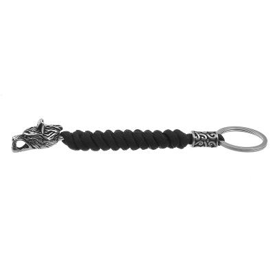 China Stainless Steel Viking Thor Mjolnir Hammer Key Chain Viking Survival Paracord Rope Key Ring Jewelrox Viking Accessories Handmade for sale