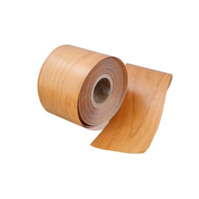 China Popular High Quality Eco-Friendly Cherry Natural Wood Veneer Edge Strip Prepainted Design 0.3mm for sale