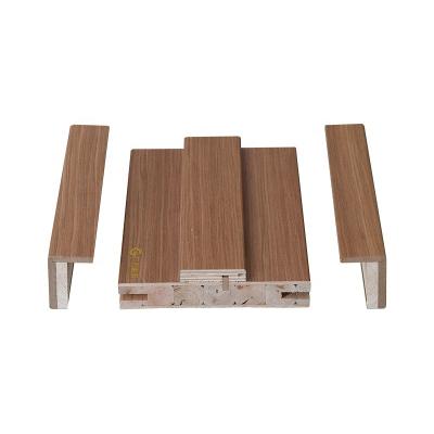 China Customized Prefinished Engineered Wood Door Eco-Friendly Durable Project Wood Architrave Jamb Door Frame Environmental Protection Veneer Wood Door for sale