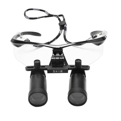 China 5 X-R Dental Surgical Loupe Lab Magnifying Glasses Magnifier Plastic Medical Binocular Dental Magnifier Dental Surgery for sale