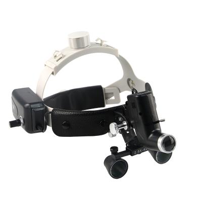 China Plastic Ear Nose Led Medical Headlight With Magnification Dental Surgical Loupes With Led Prices for sale