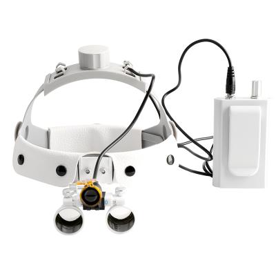 China Dental Equipment 2.5X Headband Magnifier Surgical Loupes With 3W LED Light Optical Filter 26.5*23.5*16.5CM for sale