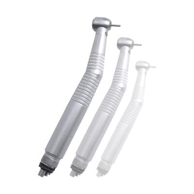 China Portable Dental Handpiece 4 Holes 3 Way Jet Air Turbine Steel High Speed ​​Handpiece With Push Button for sale