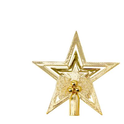 China Wholesale Christmas Tree Decoration Hollow Gold Star Three-Dimensional Christmas Tree Decoration for sale