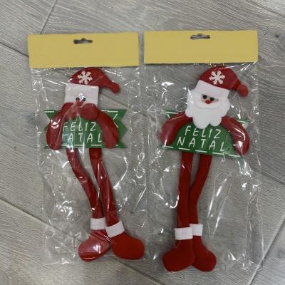 China New Christmas decoration design Christmas gift ideas with Christmas dolls with display a card for Christmas tree decoration for sale