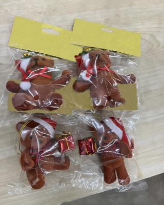 China Hot Selling Hanging Christmas Decoration Christmas Doll Bear Christmas Tree Ornaments Gifts for sale