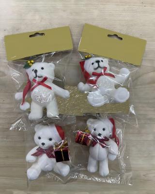 China Hot Selling Hanging Christmas Decoration Christmas Doll Bear Christmas Tree Ornaments Gifts for sale