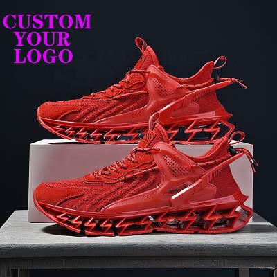 China 2021 Jinbeile Autumn New Men's Sneakers Fashion Running Shoes Chunky Men's Fashion Trend Plus Size Red Sneakers Mitigation Tennis Shoes for sale