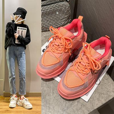 China 2021 Fashion Trend Jinbeile Women's Fashion Sneakers Sports Shoes Basketball Style Breathable Running Casual Shoes for sale