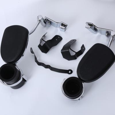 China Stainless Steel + ABS Swing-Up Padded Passenger Armrests With Drink Cup Holder For Honda Gold Wing GL1800 Motorcycles 2001-17 for sale