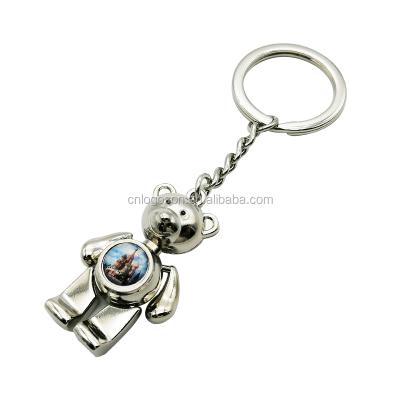 China Custom souvenir key chain keepsake metal all types of keychains 3d bear keychains for sale