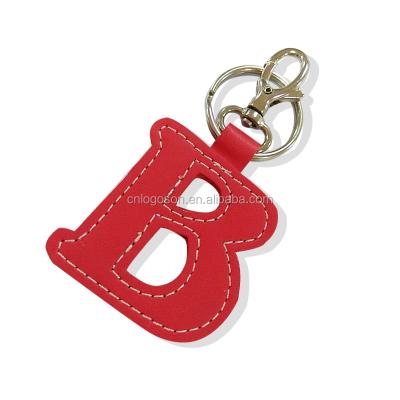 China Letter B Leather Alphabet Wholesale Leather Key Chain Leather Key Chain Customize for sale