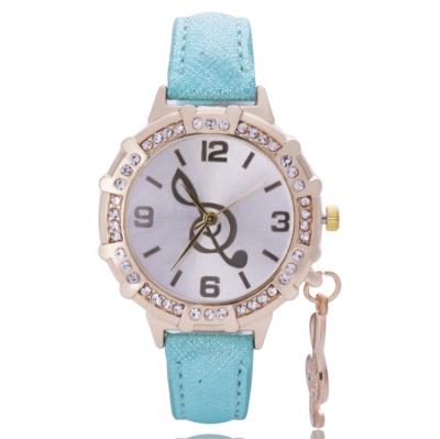 China New LED Display Relojes Hombre Reloj Mujer Musical Note Pendant Belt With Digital Diamonds Ladies Quartz Watches for sale