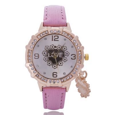 China New Relojes Hombre Reloj Mujer LED Display Love Peach Pendant Belt With Digital Diamonds Ladies Quartz Watches for sale