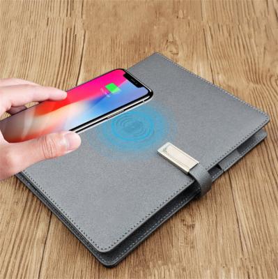 China A5 mini diary wireless charging notebook with power bank and wireless charger for sale