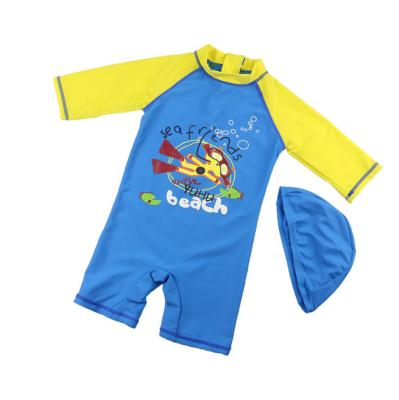 China China Hot Selling Manufacturer Anti-UV Protection One Pcs Baby Boy UV Swimwear, Kid Boys Swimsuit Polyester Elastane 200gsm for sale