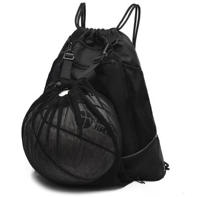 China Anti-theft Sports Bag Pack Pouch Drawstring Backpack Basketball Football Training Bag Riding Bag for sale