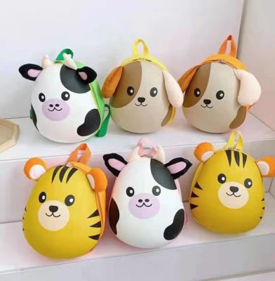 China Waterproof cartoon eggshell animal children's satchels male and female students backpack Korean kindergarten mini backpack for sale