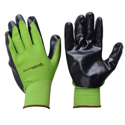 China Industry 13 Gauge Nitrile Seamless Knitting Palm Coated Heavy Duty Oil Occupational Safety Working Gloves for sale