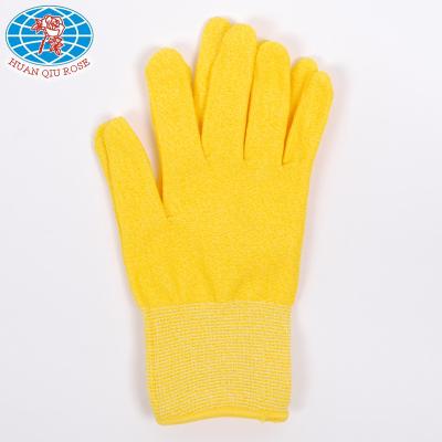 China 13G palm dipped fiber HPPE knit working gloves en388 3/5 level HPPE cut resistant gloves en388 4543 hand work gloves with good quality for sale