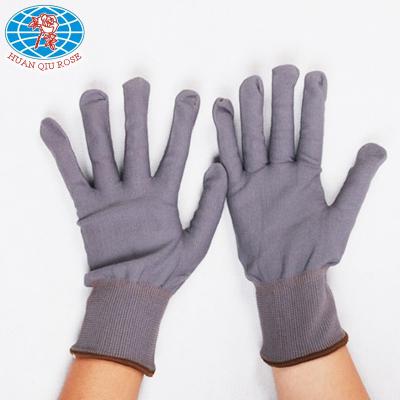 China 13 Gauge Anti-Slip Gray Polyester Gloves Ultra Thin, Electronics Shop Gloves for sale