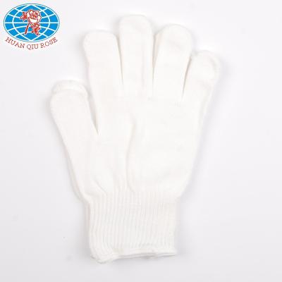 China Breathable 10 Needles 290G / 12 Pairs White Polyester Gloves High Elastic Work Gloves for sale