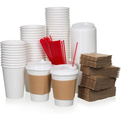 China Custom Biodegradable Disposable Paper Coffee Sleeve Coffee Cup Sleeve Paper Cup Sleeve for sale