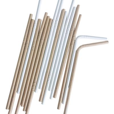 China Biodegradable Colorful Plaid Bendable Paper Straws Eco - Friendly Individually Wrapped For Drinking for sale