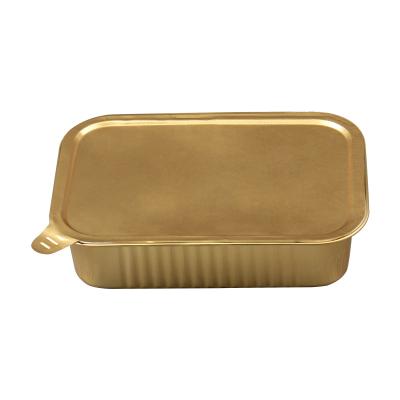 China Food Grade Eco-friendly Microwave Oven Safe Aluminum Food Foil Pan Smoothwall Foil Disposable Box With Lid for sale