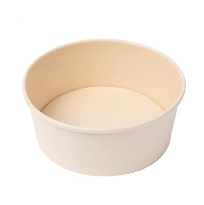 China Disposable wholesale customizable brown paper salad bowl with lid from china source factory supplier manufacturer for sale