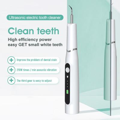 China Portable Ultrasonic Electric Tooth Cleaner Stains Calculus Remover Dental Care Tools 19*2.8*2.8cm for sale