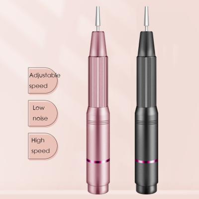 China Polished Outdoor 12 Drill Nails E File Portable Electric Drill Machine Nail With 6 Sanding Bands For Nail Drill Bit for sale