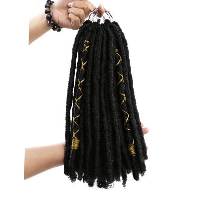 China Bae Locs Crochet Hair Red African American Soft High Quality Box Braids Crochet Braids Faux Bae Locs Synthetic Braiding Hair Extension for sale