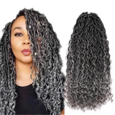 China River locs crochet hair best quality river goddess 10inch curly 14 inch ombre colorfu 28in high faux locs soft locs crochet hair ready to ship for sale