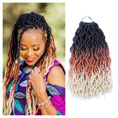 China Crochet Gypsy Hair Free Sampls 14 Good Quality Synthetic Hair Gypsy Locs 18 24Inch Ombre Locs Fiber Wholesale Crochet Hair Extension for sale